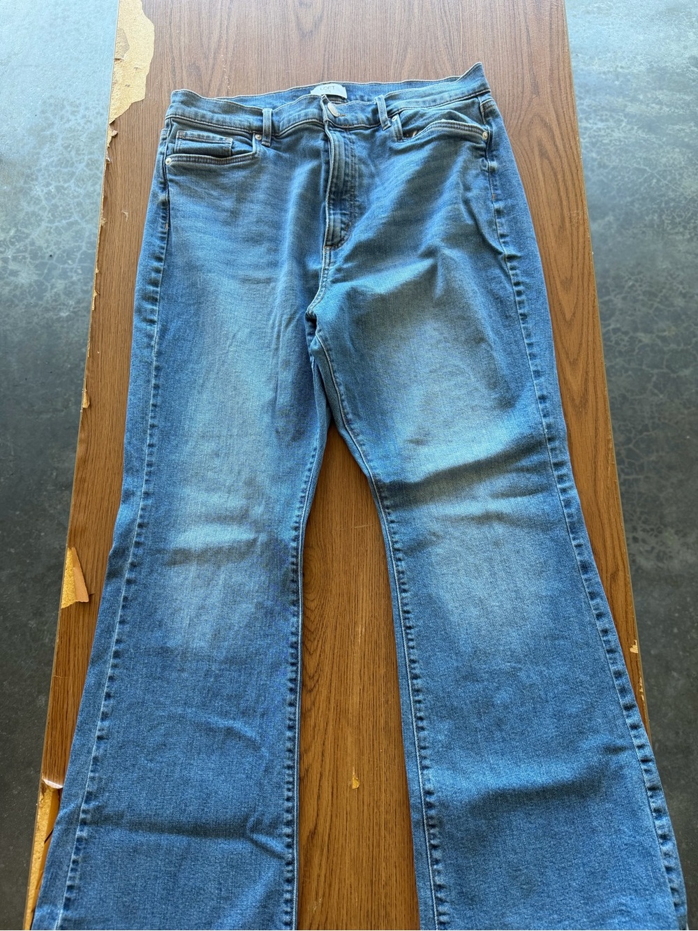 LOFT Blue Denim Flare Jeans - Classic Medium Wash